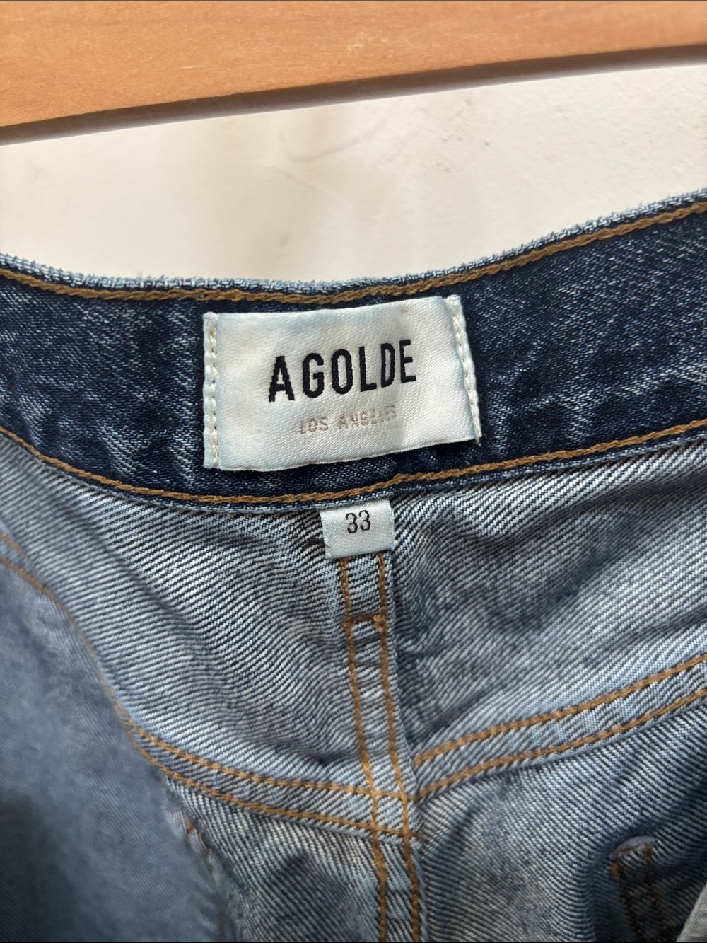 Agolde wide leg raw hem jeans - Picture 5 of 12